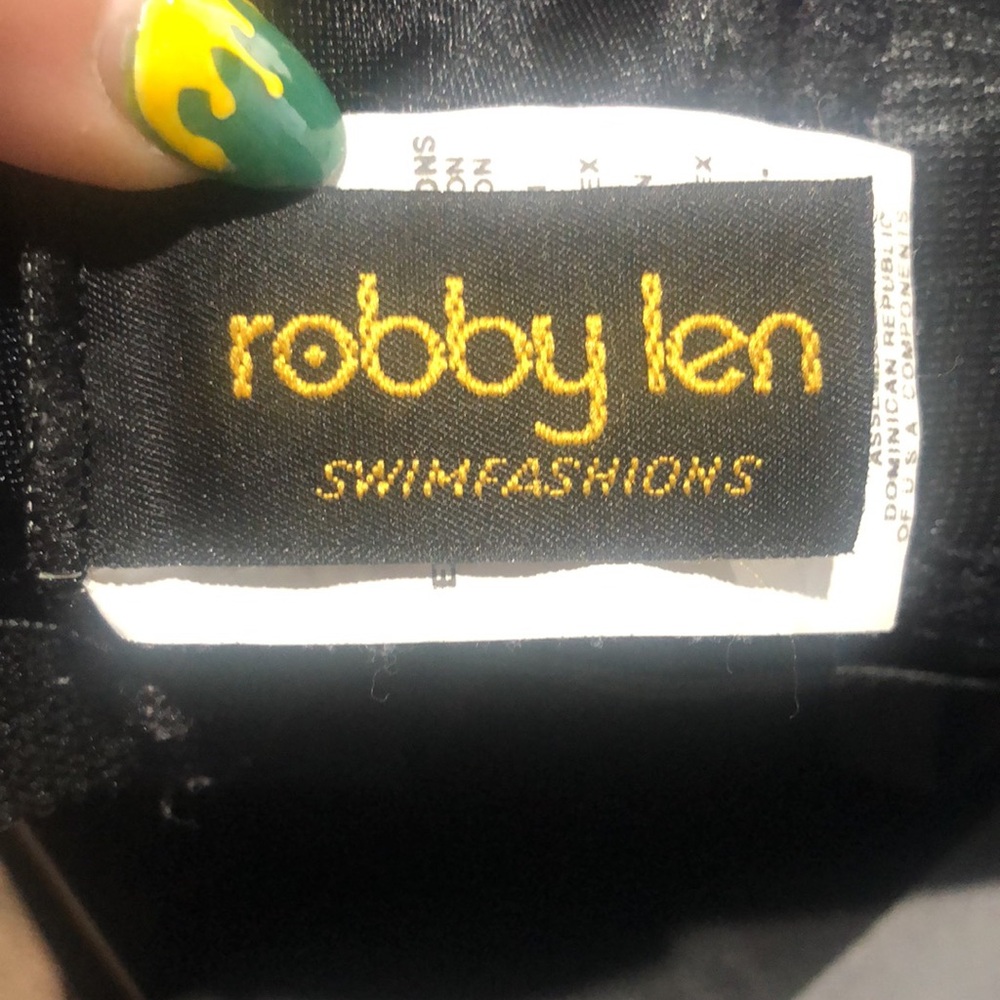 Vintage Robby Len tropical one piece swimsuit size 10 - Picture 11 of 12